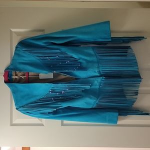 Spell Wild Belle Tassel Jacket in Turquoise